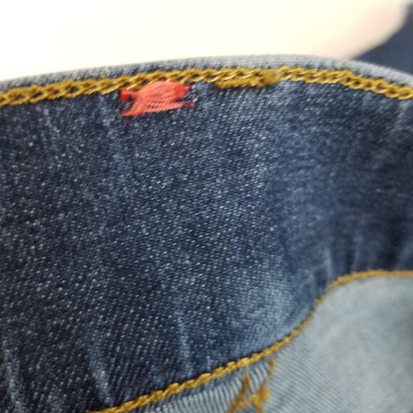 Spanx Shape Jeans Size XL Petite 20327Q Everywhere Flare Raw Hem Midnight Shade - Picture 6 of 10